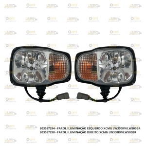 FAROL ILUMINAÇÃO DIREITO E ESQUERDO XCMG- 803587298-803587294- LW300KV-LW500BR