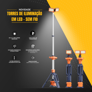 TORRE DE ILUMINAÇÃO PORTÁTIL COM LED TPL-03 E TPL-11