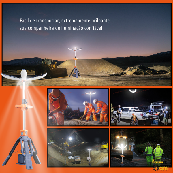 TORRE DE ILUMINAÇÃO PORTÁTIL TIPO PÉTALA LED TPP-11 - Image 5